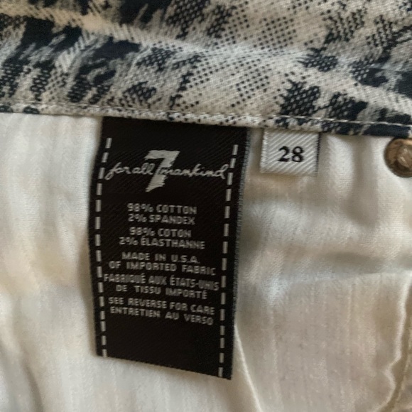 7 For All Mankind print jeans Size 28 - Picture 3 of 7